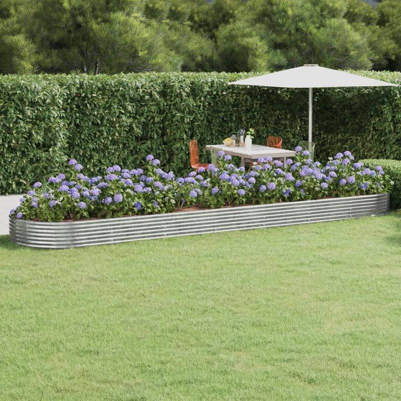 Berkfield Garden Raised Bed Powder-coated Steel 600x140x36 cm Anthracite