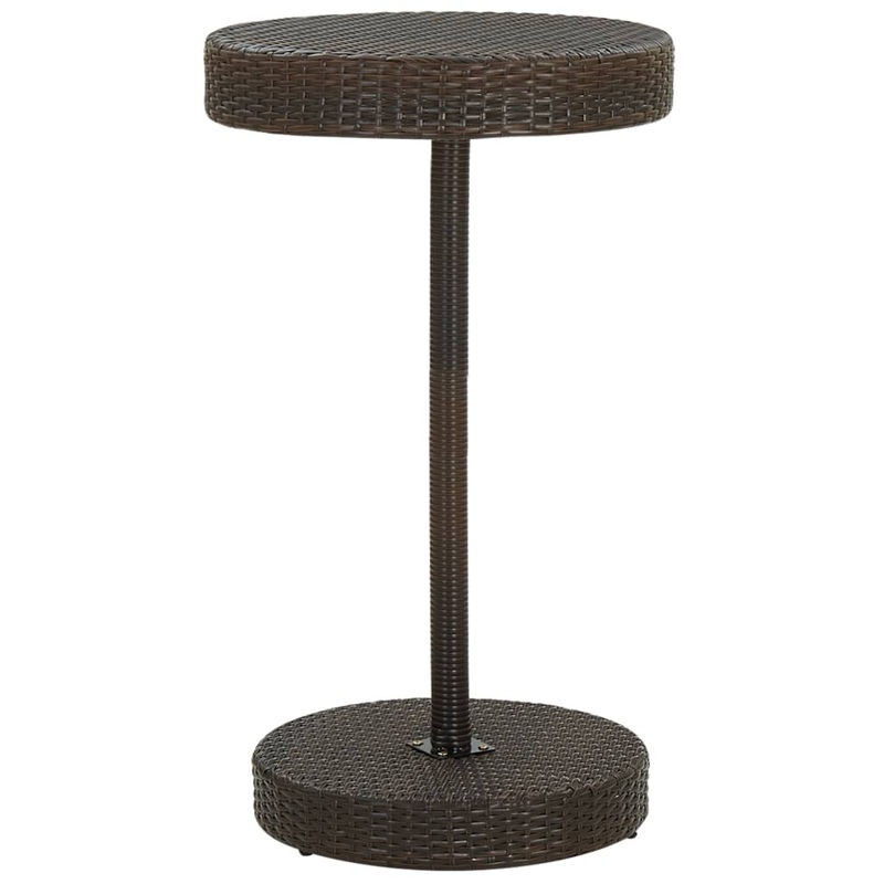 Berkfield Garden Table Brown 60.5×106 cm Poly Rattan