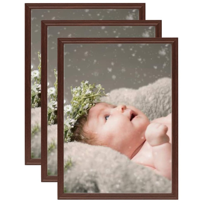 Berkfield Photo Frames Collage 3 pcs for Table Dark Red 13×18 cm
