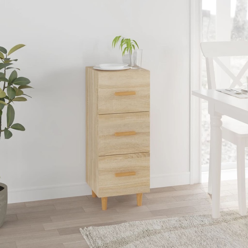 Berkfield Sideboard Sonoma Oak 34.5x34x90 cm Engineered Wood