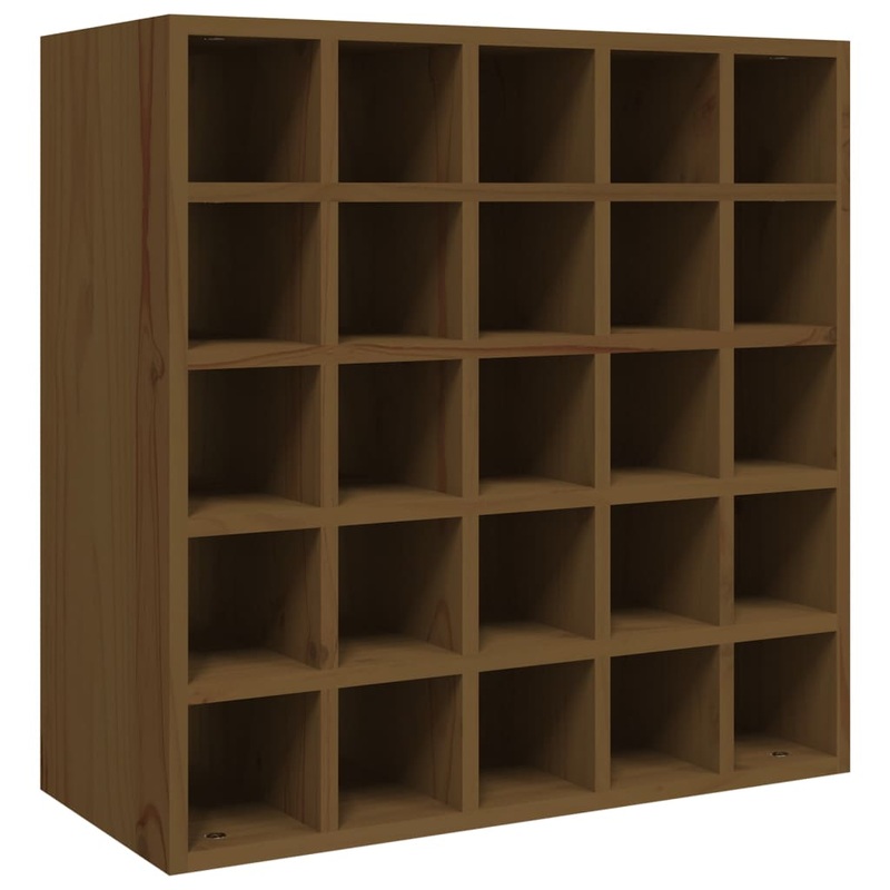 Berkfield Wine Cabinet Honey Brown 56x25x56 cm Solid Wood Pine