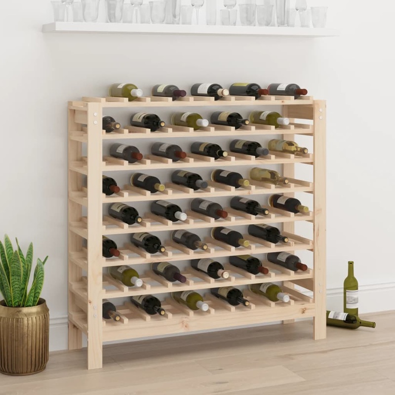 Berkfield Wine Rack 109.5x30x107.5 cm Solid Wood Pine
