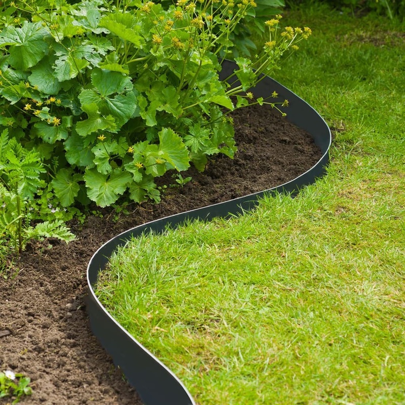 Nature Garden Border Edging 0.075×10 m 3 mm Black