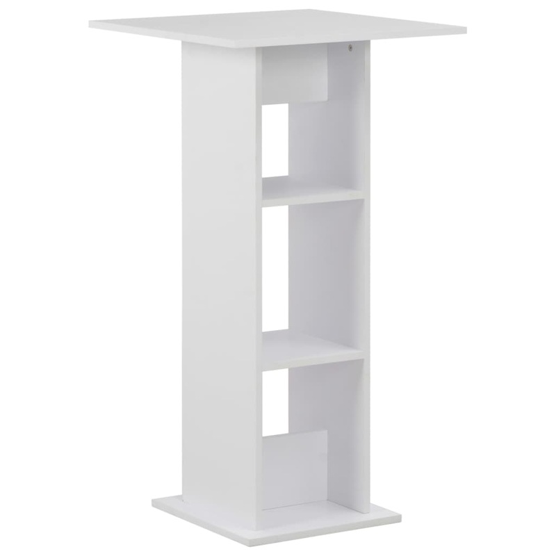 Berkfield Bar Table White 60x60x110 cm