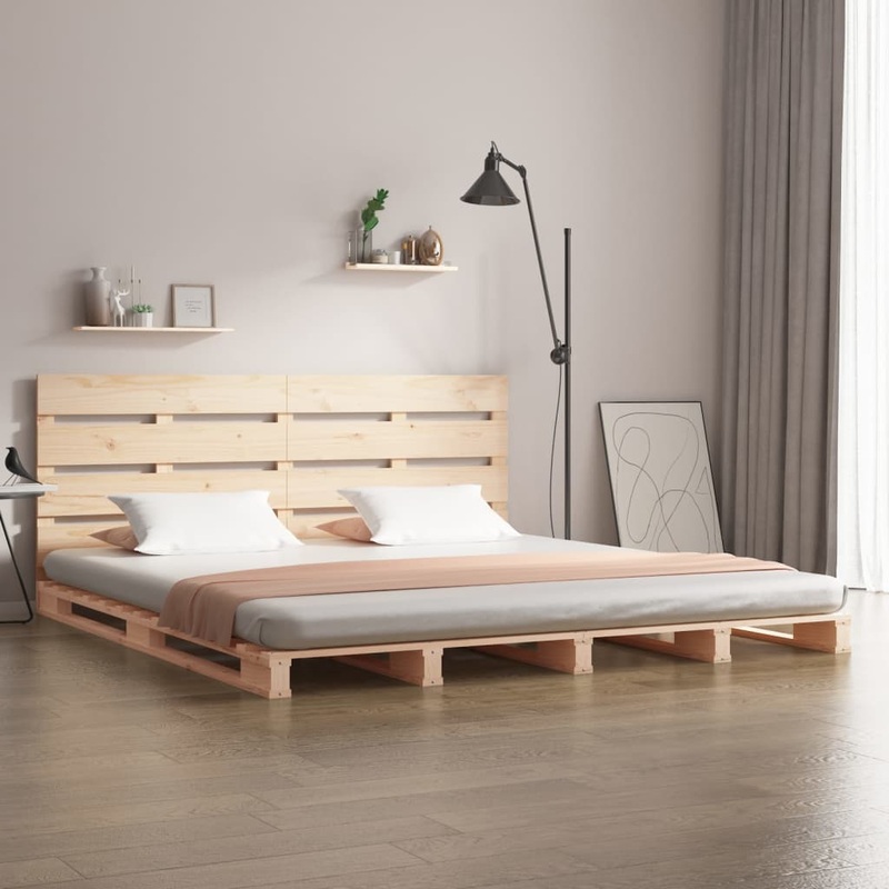 Berkfield Bed Frame 180×200 cm Solid Wood Pine Super King Size