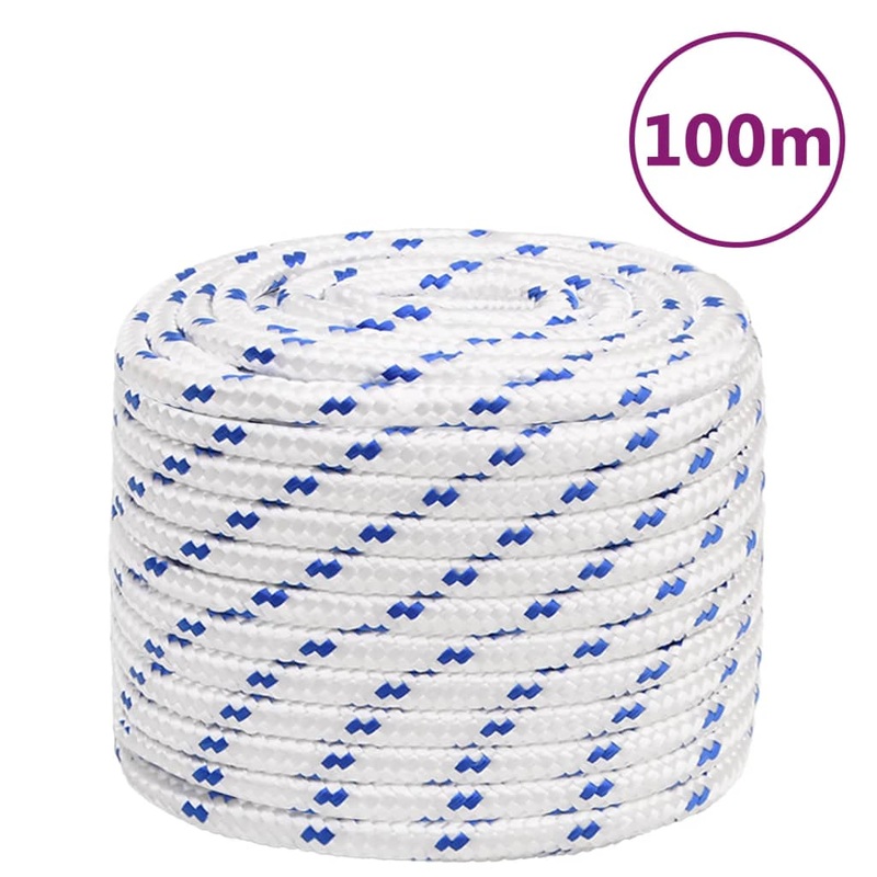 Berkfield Boat Rope White 16 mm 100 m Polypropylene