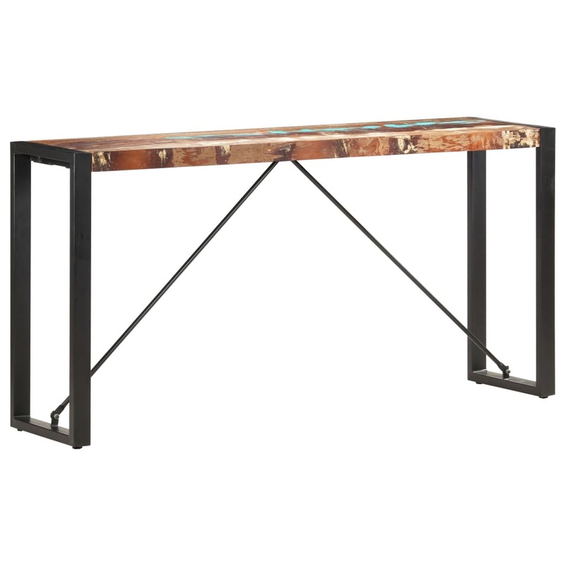 Berkfield Console Table 150x35x76 cm Solid Reclaimed Wood