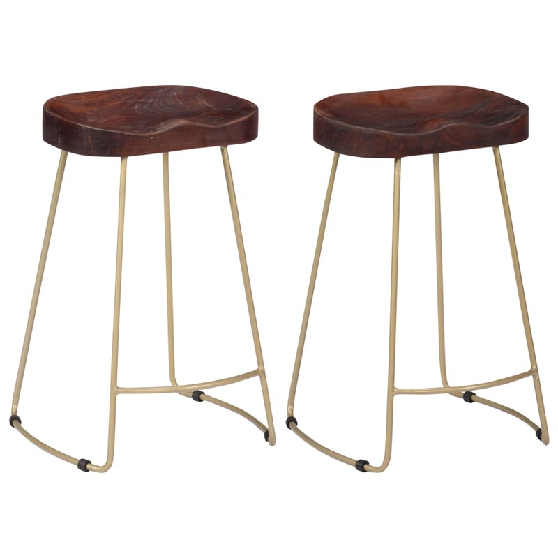 Berkfield Gavin Bar Stools 2 pcs Solid Mango Wood