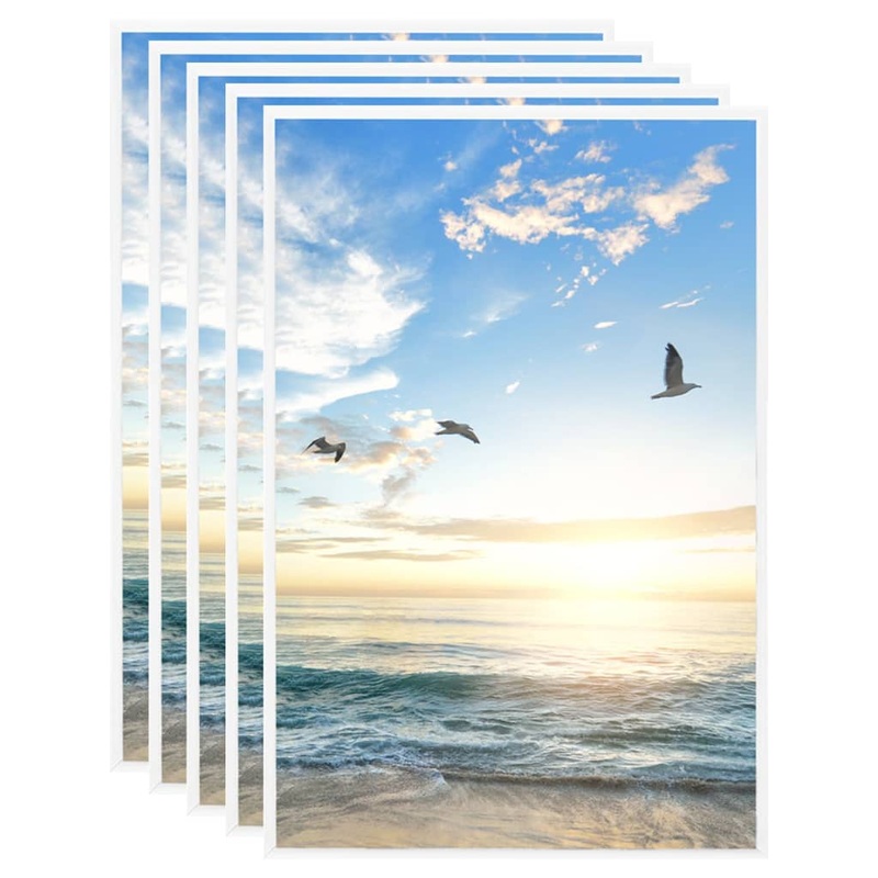 Berkfield Photo Frames Collage 5pcs for Wall White 42×59.4cm MDF