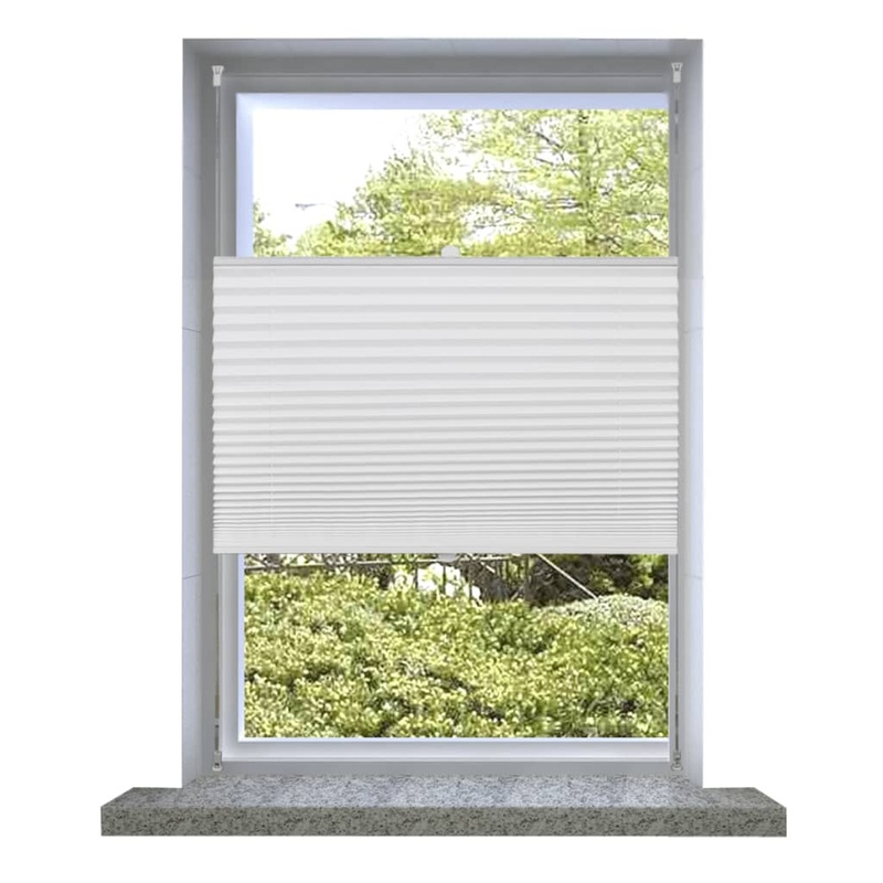 Plisse Blind 40x150cm White Pleated Blind