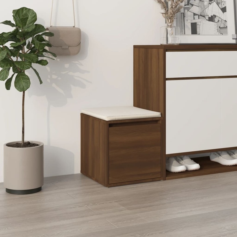 Berkfield Box Drawer Brown Oak 40.5x40x40 cm Engineered Wood