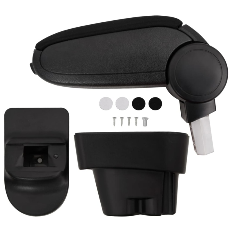 Berkfield Car Armrest Black 12x36x(33.5-48) cm ABS