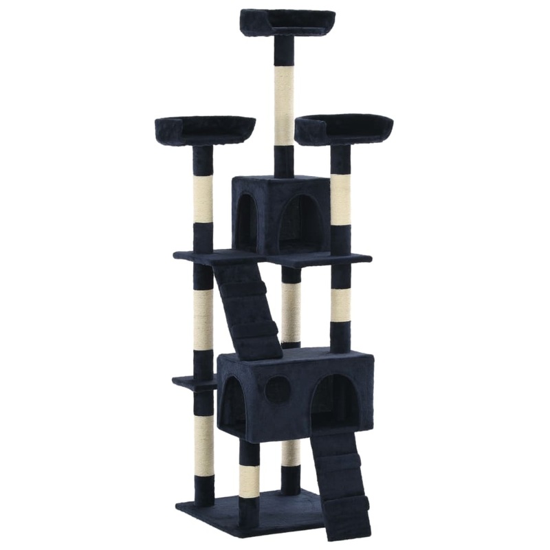 Berkfield Cat Tree with Sisal Scratching Posts 170 cm Blue