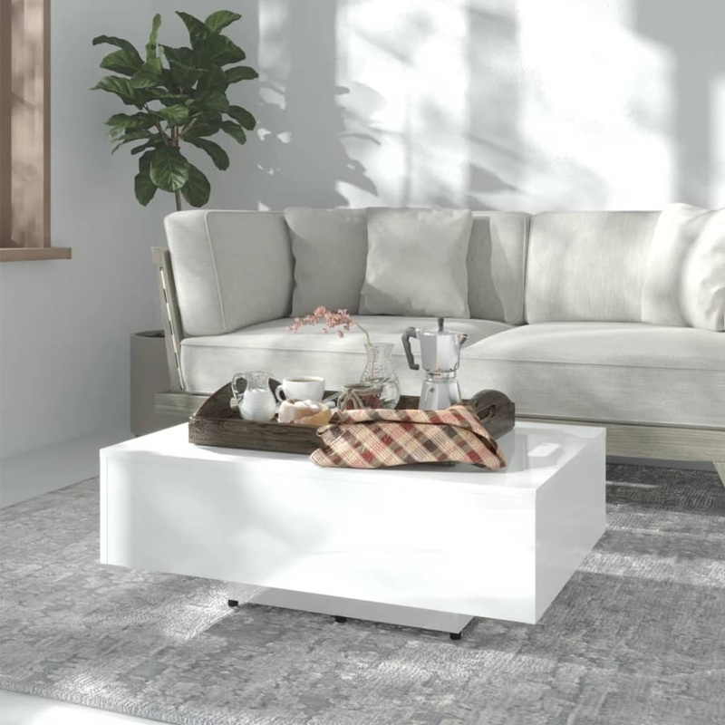 Berkfield Coffee Table High Gloss White 85x55x31 cm Engineered Wood