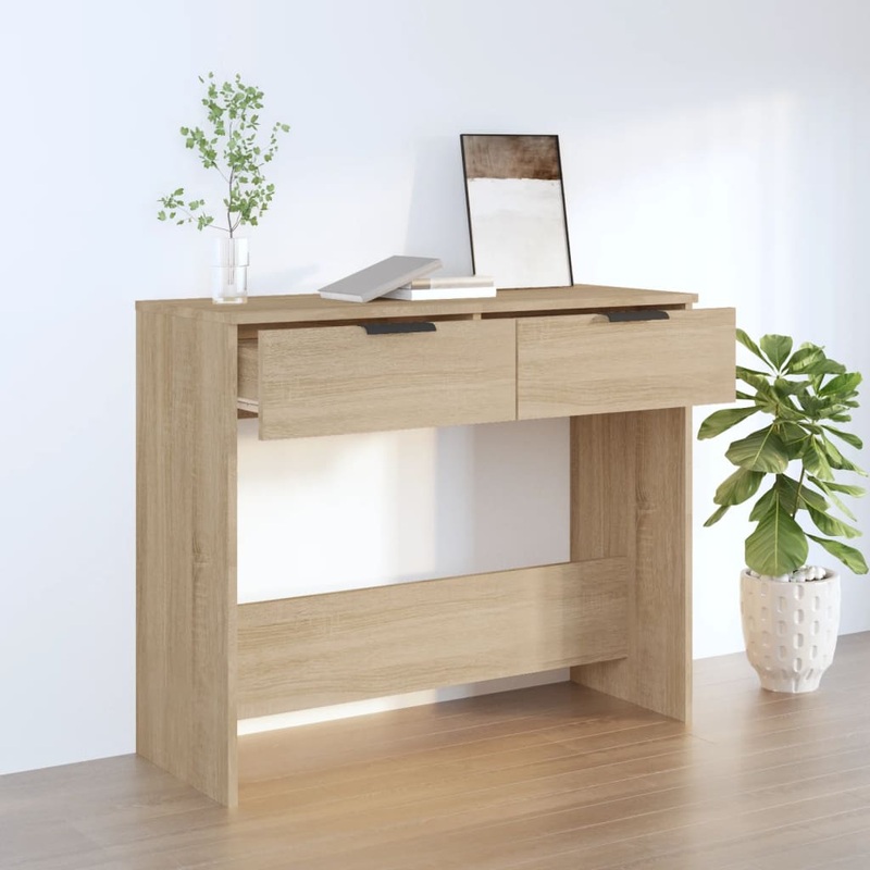 Berkfield Console Table Sonoma Oak 90x36x75 cm Engineered Wood