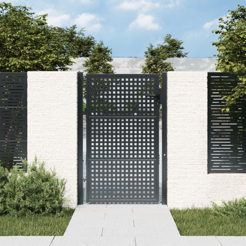 Berkfield Garden Gate Anthracite 105×200 cm Steel