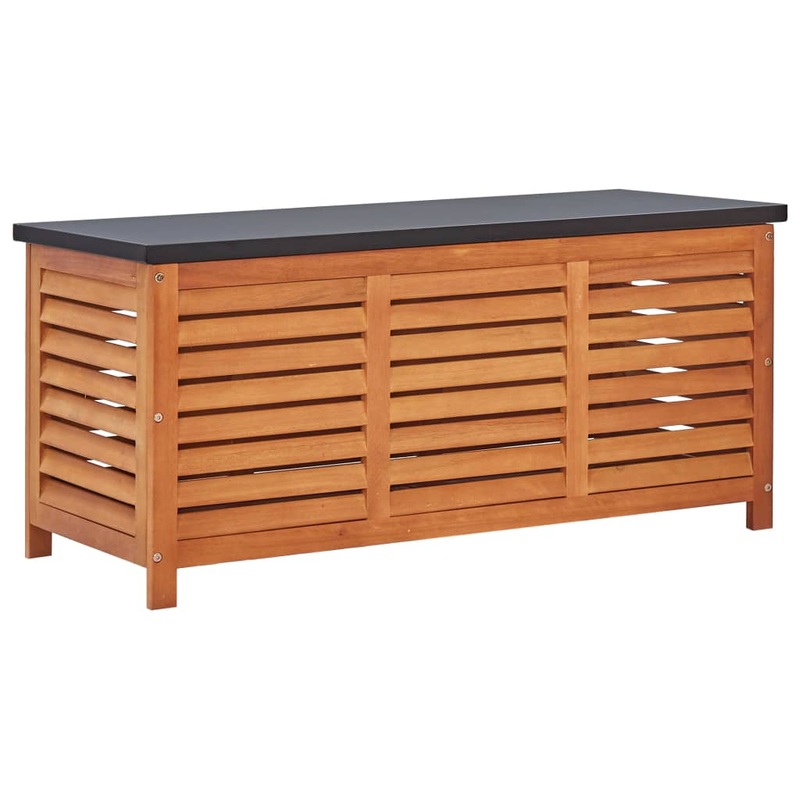 Berkfield Garden Storage Box 117x50x55 cm Solid Eucalyptus Wood