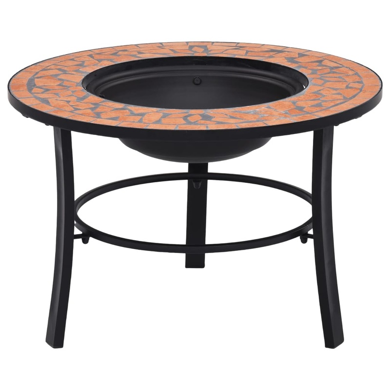 Berkfield Mosaic Fire Pit Terracotta 68cm Ceramic