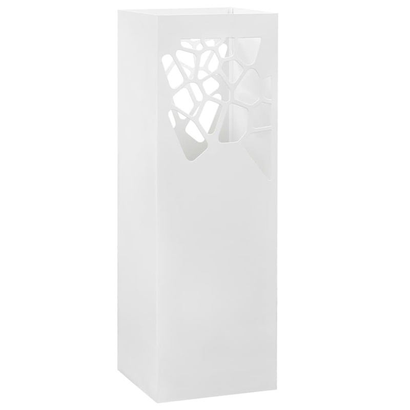Berkfield Umbrella Stand Stones Steel White