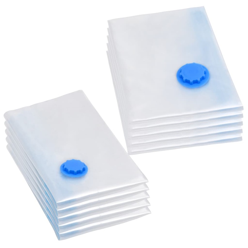 Berkfield Vacuum Travel Storage Bags Clothing Bags 2 Sizes 10 pcs