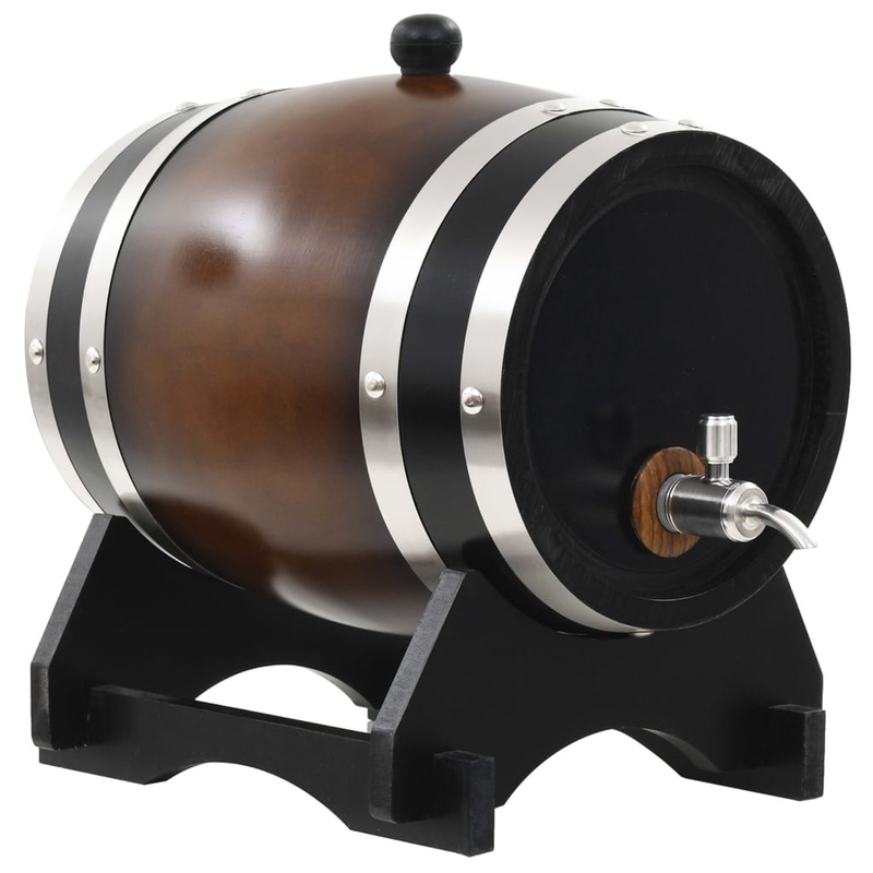 Berkfield Wine Barrel with Tap Solid Pinewood 6 L
