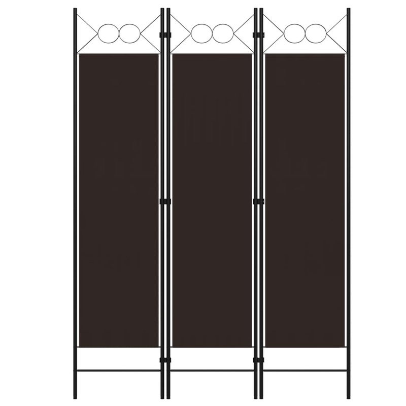 Berkfield 3-Panel Room Divider Brown 120×180 cm