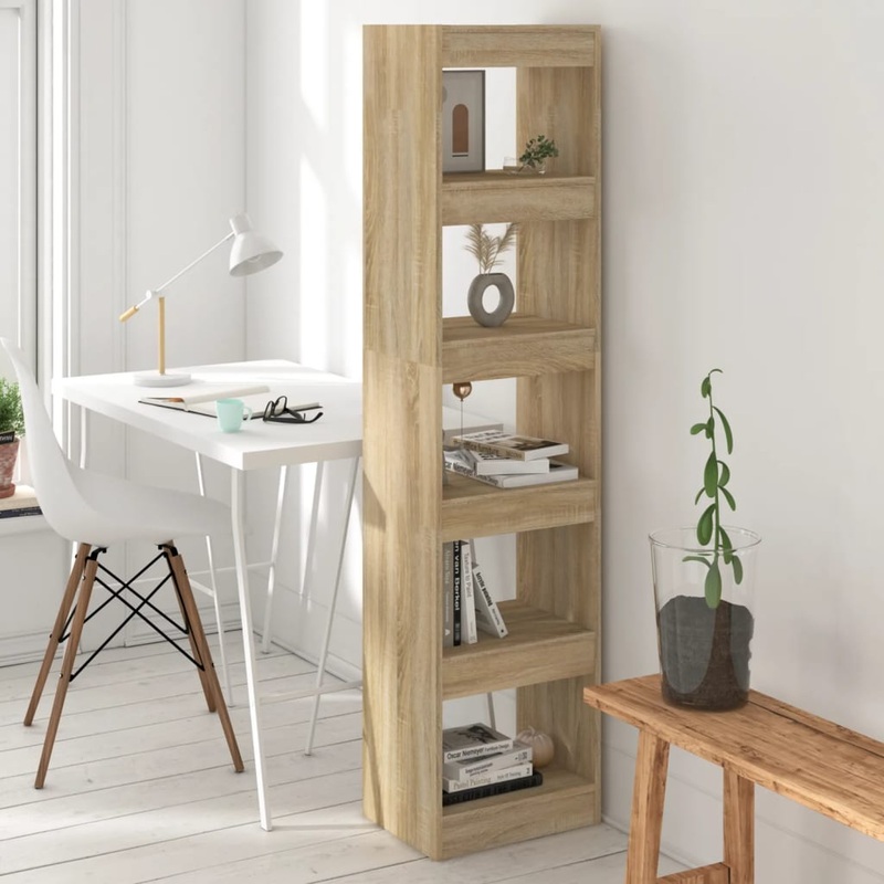 Berkfield Book Cabinet/Room Divider Sonoma Oak 40x30x166 cm