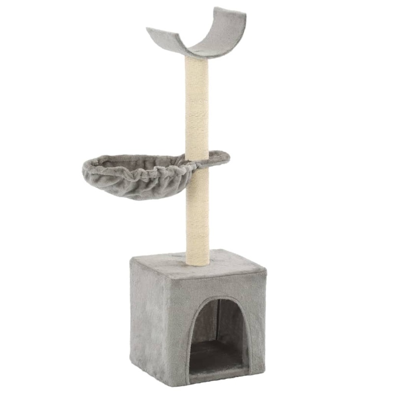 Berkfield Cat Tree with Sisal Scratching Posts 105 cm Grey