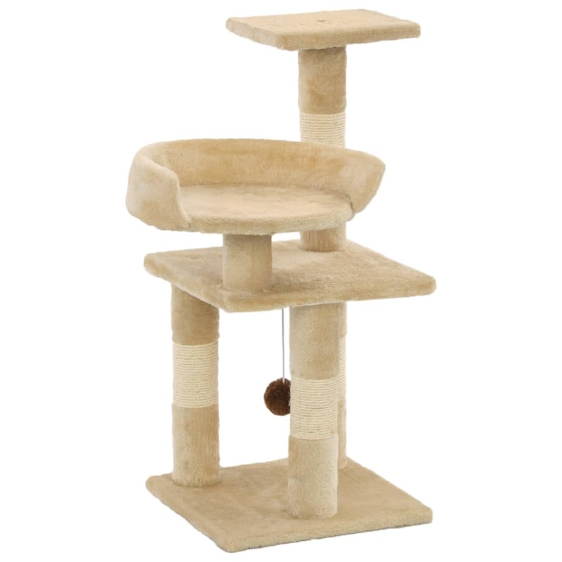Berkfield Cat Tree with Sisal Scratching Posts 65 cm Beige