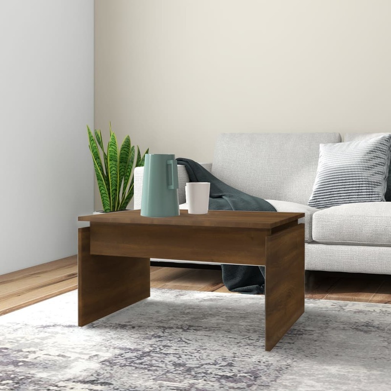 Berkfield Coffee Table Brown Oak 68x50x38 cm Engineered Wood