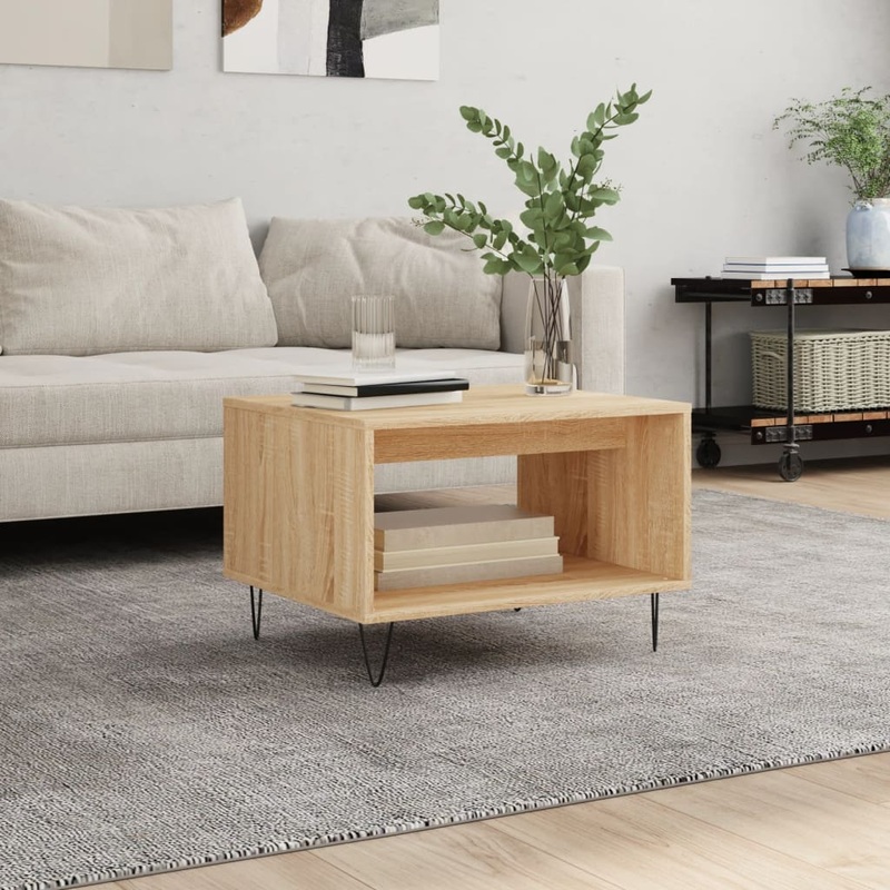 Berkfield Coffee Table Sonoma Oak 60x50x40 cm Engineered Wood