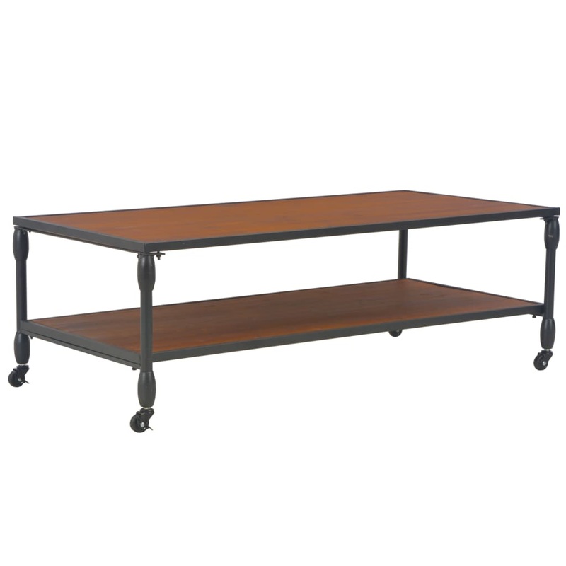 Berkfield Coffee Table with Shelf 120x60x40 cm Solid Fir Wood