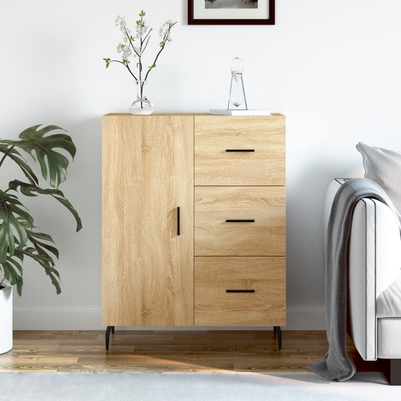 Berkfield Sideboard Sonoma Oak 69.5x34x90 cm Engineered Wood