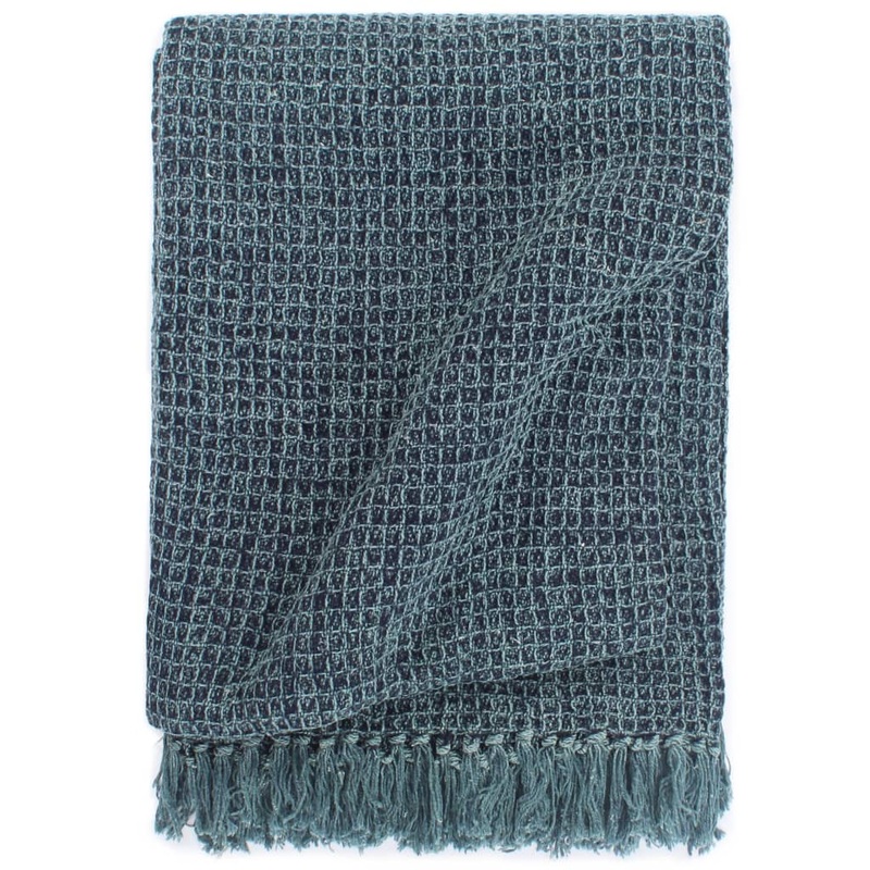 Berkfield Throw Cotton 125×150 cm Indigo Blue