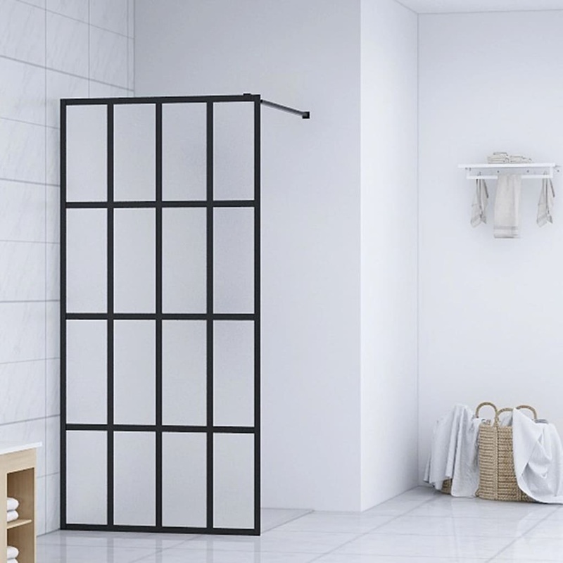 Berkfield Walk-in Shower Screen Frosted Tempered Glass 140×195 cm