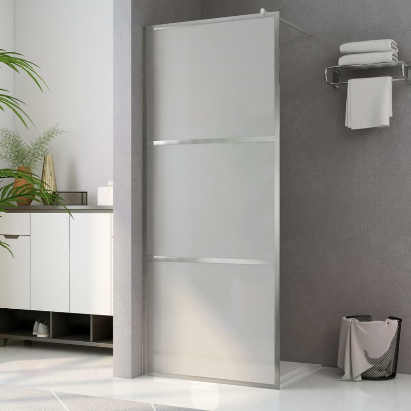 Berkfield Walk-in Shower Wall with Whole Frosted ESG Glass 140×195 cm