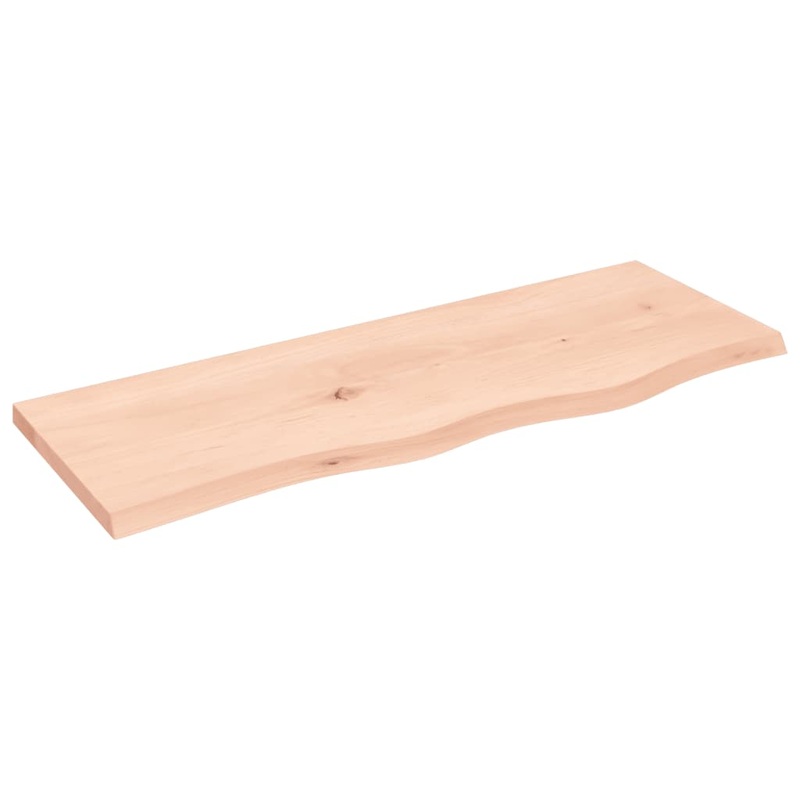 Berkfield Wall Shelf 80x30x2 cm Untreated Solid Wood Oak