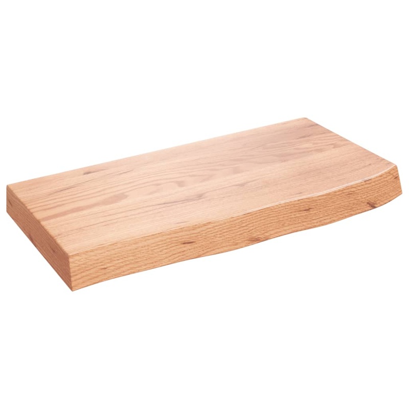 Berkfield Wall Shelf Light Brown 60x30x6 cm Treated Solid Wood Oak