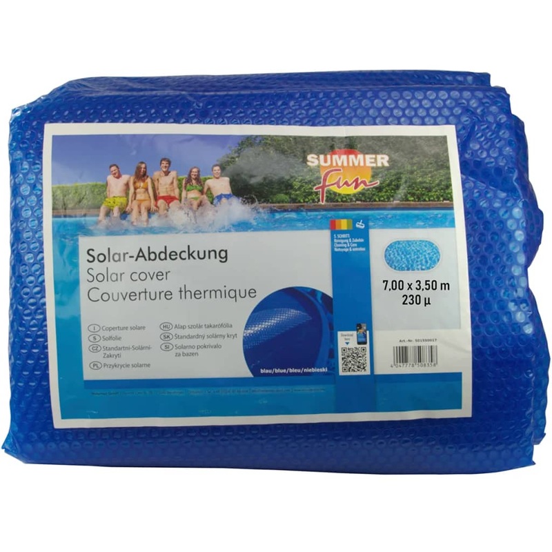 Summer Fun Summer Pool Solar Cover Oval 700×350 cm PE Blue