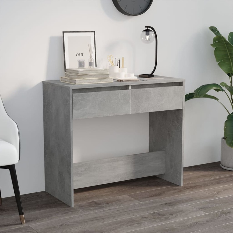 Berkfield Console Table Concrete Grey 89x41x76.5 cm Steel