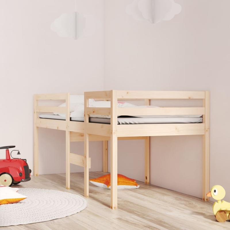 Berkfield High Sleeper Bed 90×200 cm Solid Wood Pine