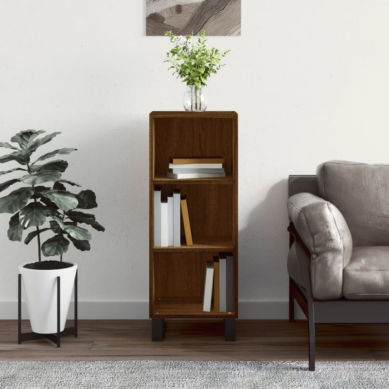 Berkfield Sideboard Brown Oak 34.5×32.5×90 cm Engineered Wood
