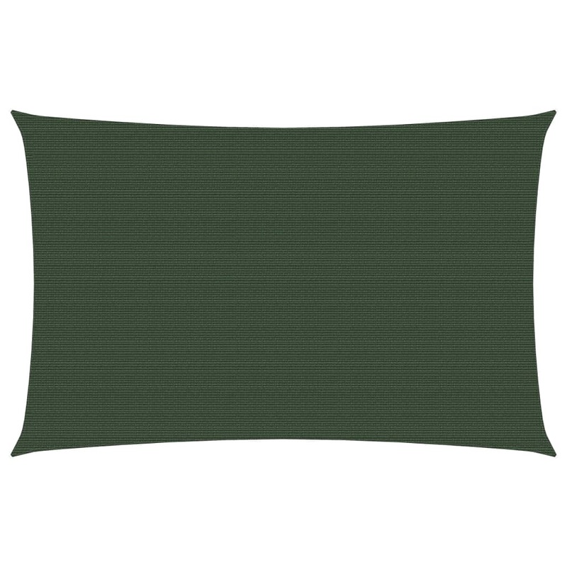 Berkfield Sunshade Sail 160 g/m__ Dark Green 2×4 m HDPE