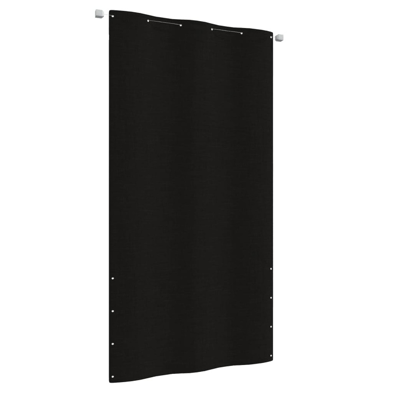 Berkfield Balcony Screen Black 120×240 cm Oxford Fabric