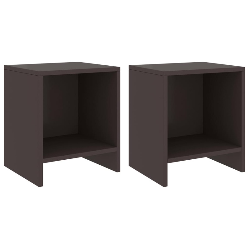 Berkfield Bedside Cabinets 2 pcs Dark Brown 35x30x40 cm Solid Pinewood