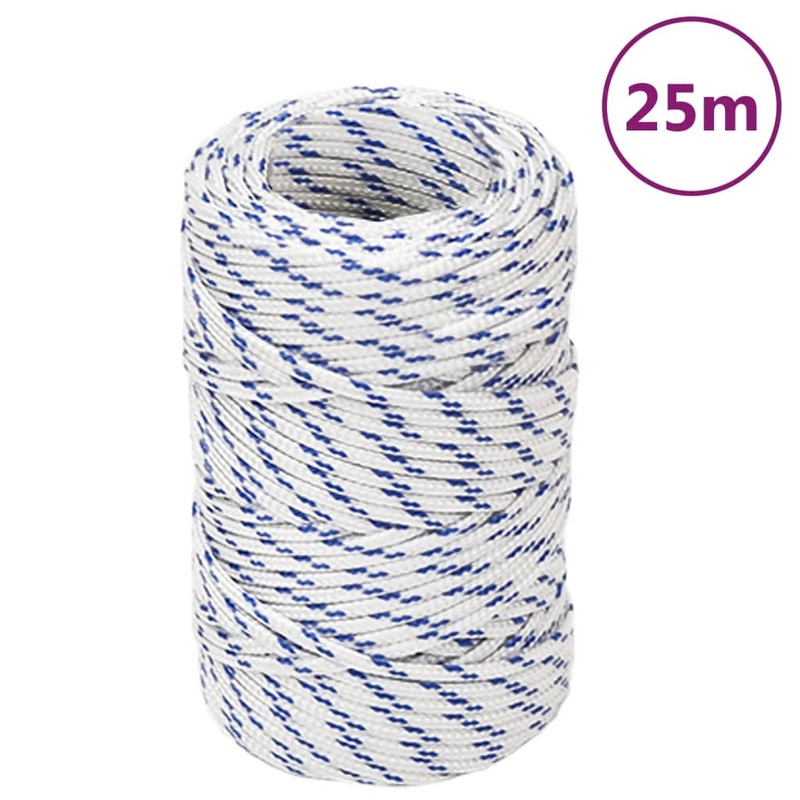 Berkfield Boat Rope White 2 mm 25 m Polypropylene