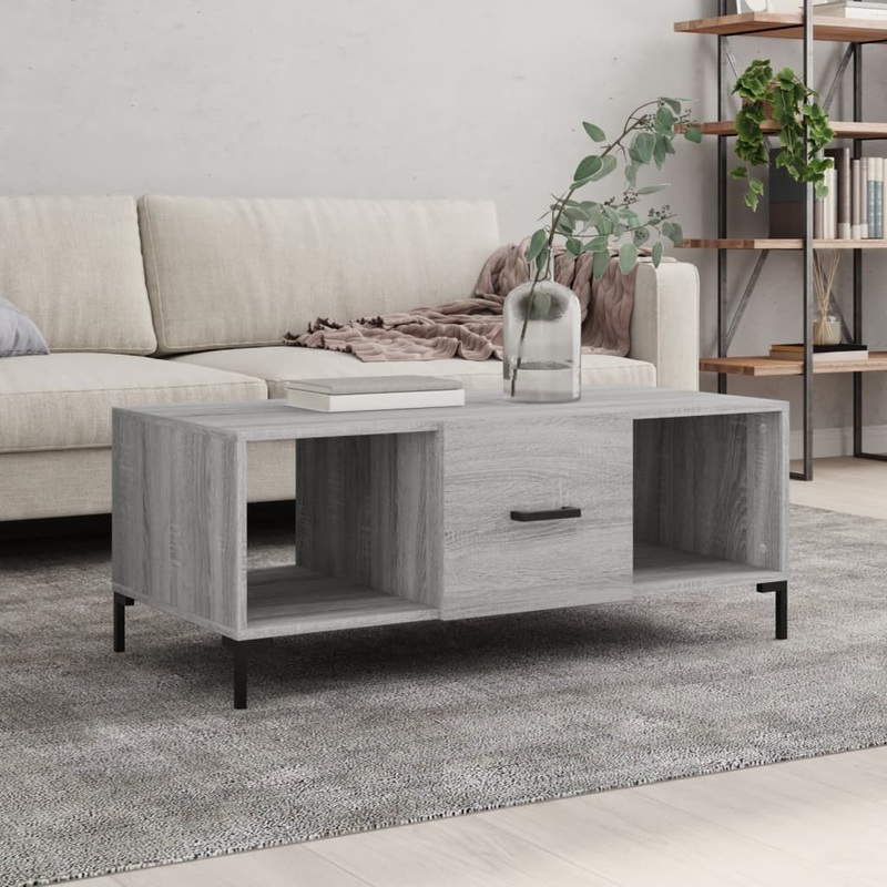 Berkfield Coffee Table Grey Sonoma 102x50x40 cm Engineered Wood