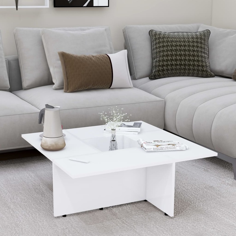 Berkfield Coffee Table White 79.5×79.5×30 cm Engineered Wood