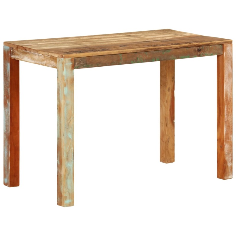 Berkfield Dining Table 110x55x76 cm Solid Wood Reclaimed