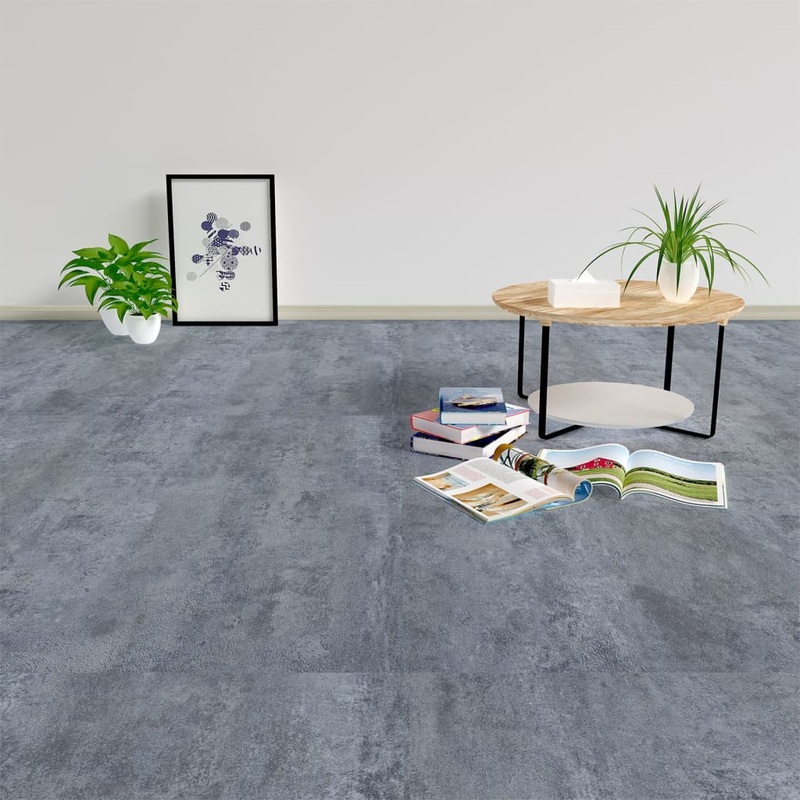 Berkfield Self-adhesive Flooring Planks 20 pcs PVC 1.86 m__ Grey Marble